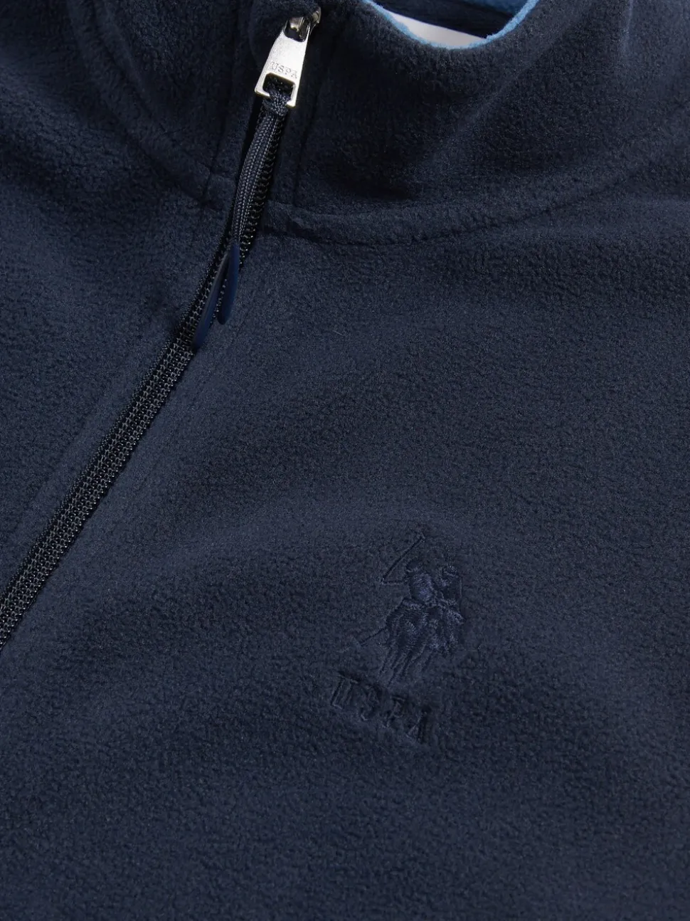 U.S. Polo Assn Blue Micro Fleece Gilet