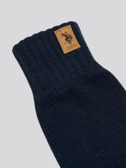 U.S. Polo Assn. Blue Winter Classic Knit Gloves