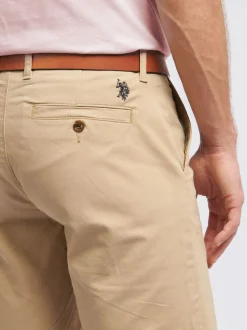 U.S. Polo Assn. Brown Classic Mens Chino Shorts