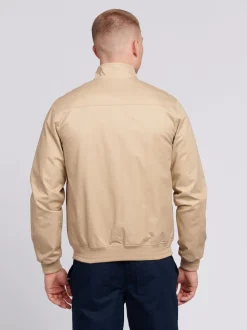 U.S. Polo Assn. Brown Mens 100% Cotton Twill Harrington Jacket