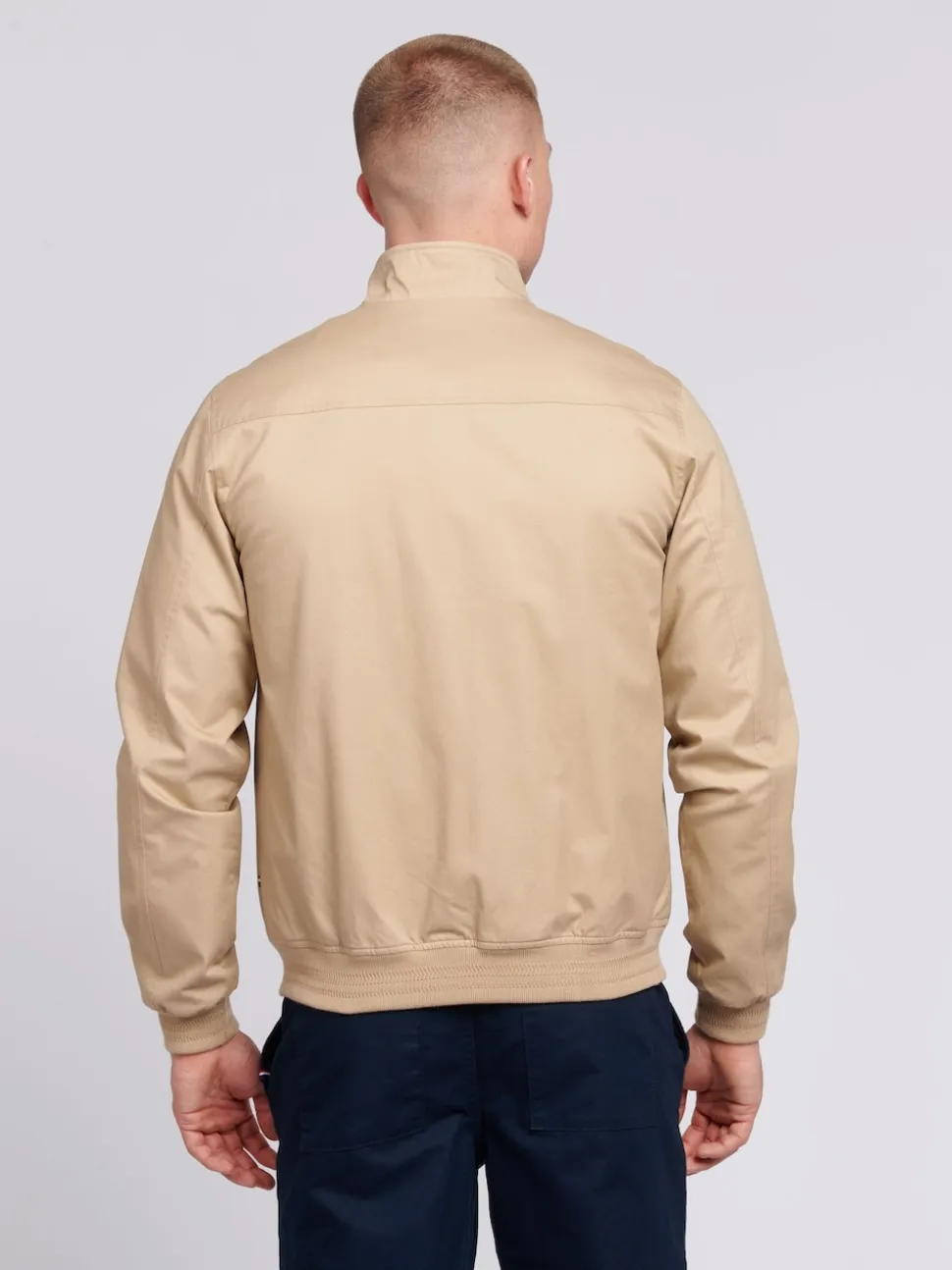 U.S. Polo Assn. Brown Mens 100% Cotton Twill Harrington Jacket