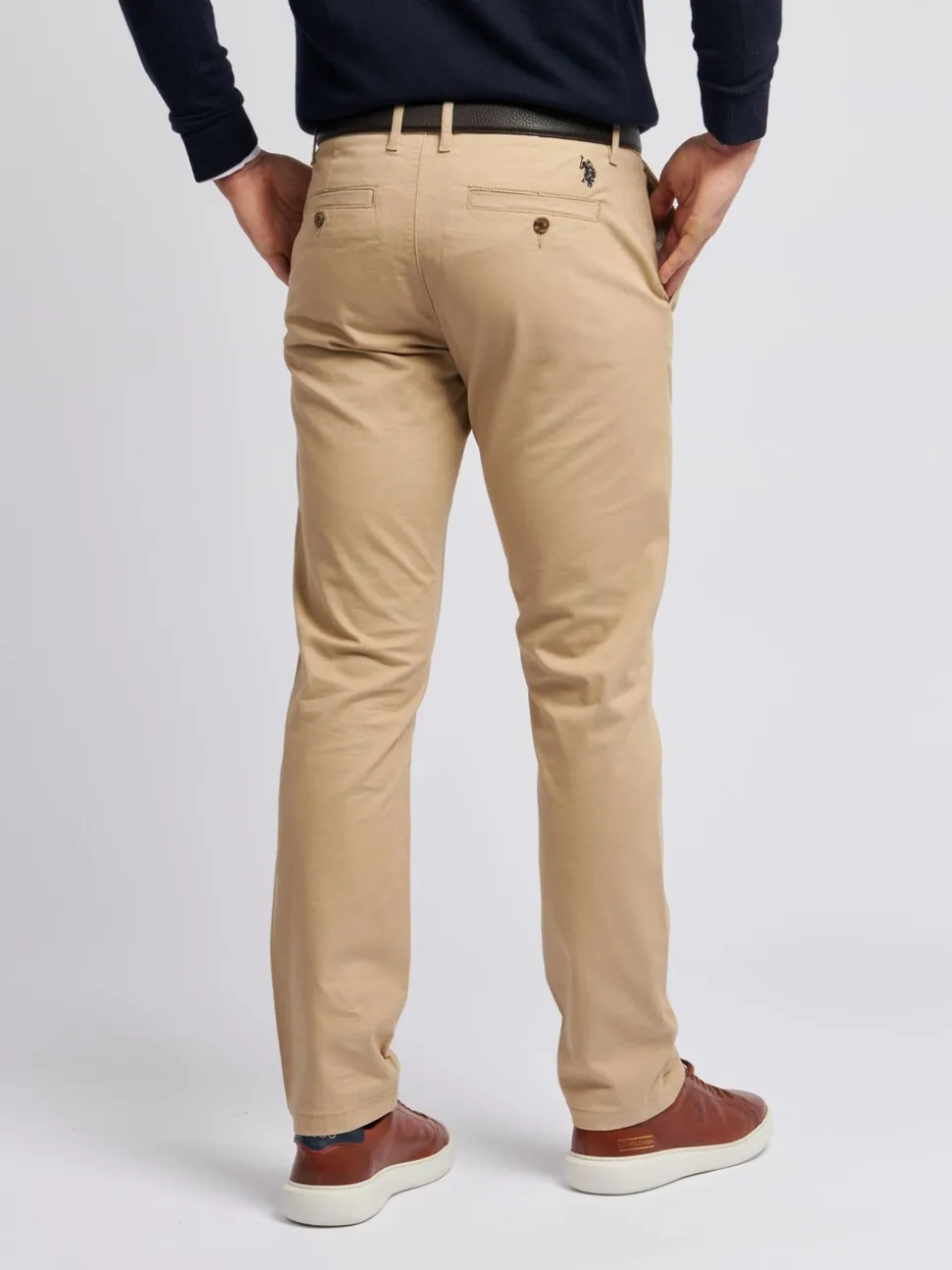 U.S. Polo Assn. Brown Mens Classic Chinos Trousers