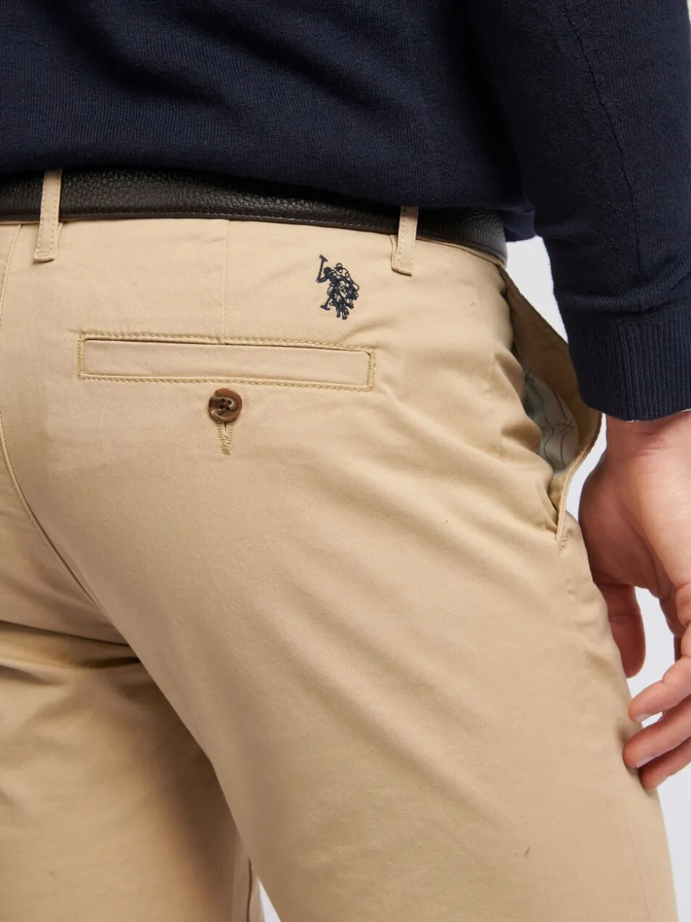 U.S. Polo Assn. Brown Mens Classic Chinos Trousers