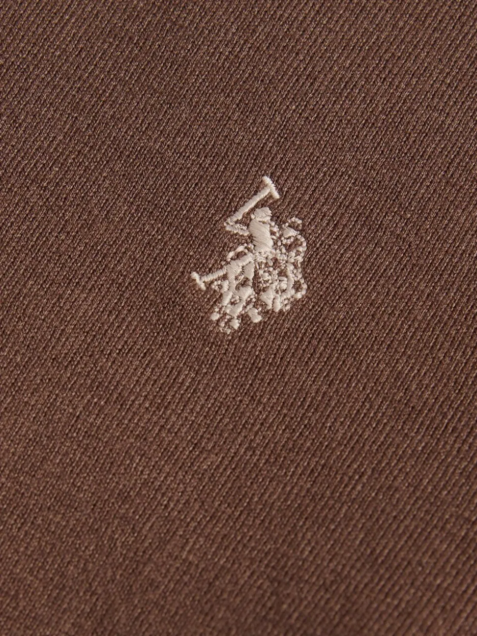 U.S. Polo Assn. Brown Mens Cotton Crew Neck Jumper