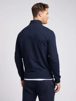 U.S. Polo Assn. Dark Blue Mens Classic Fit Quarter Zip Sweatshirt