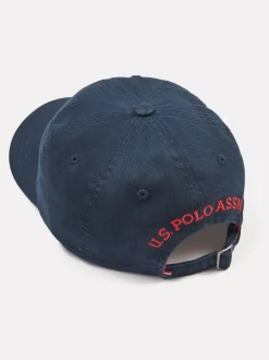 U.S. Polo Assn. Dark Blue Mens Washed Casual 100% Cotton Cap