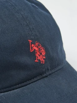 U.S. Polo Assn. Dark Blue Mens Washed Casual 100% Cotton Cap