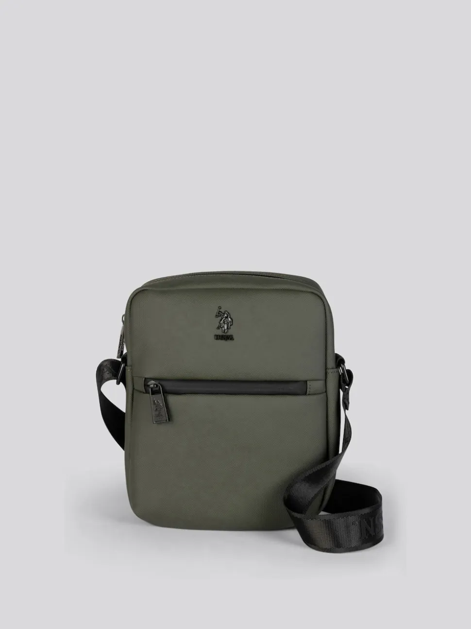 U.S. Polo Assn Green Mens Arrowhead Cross-Body Bag