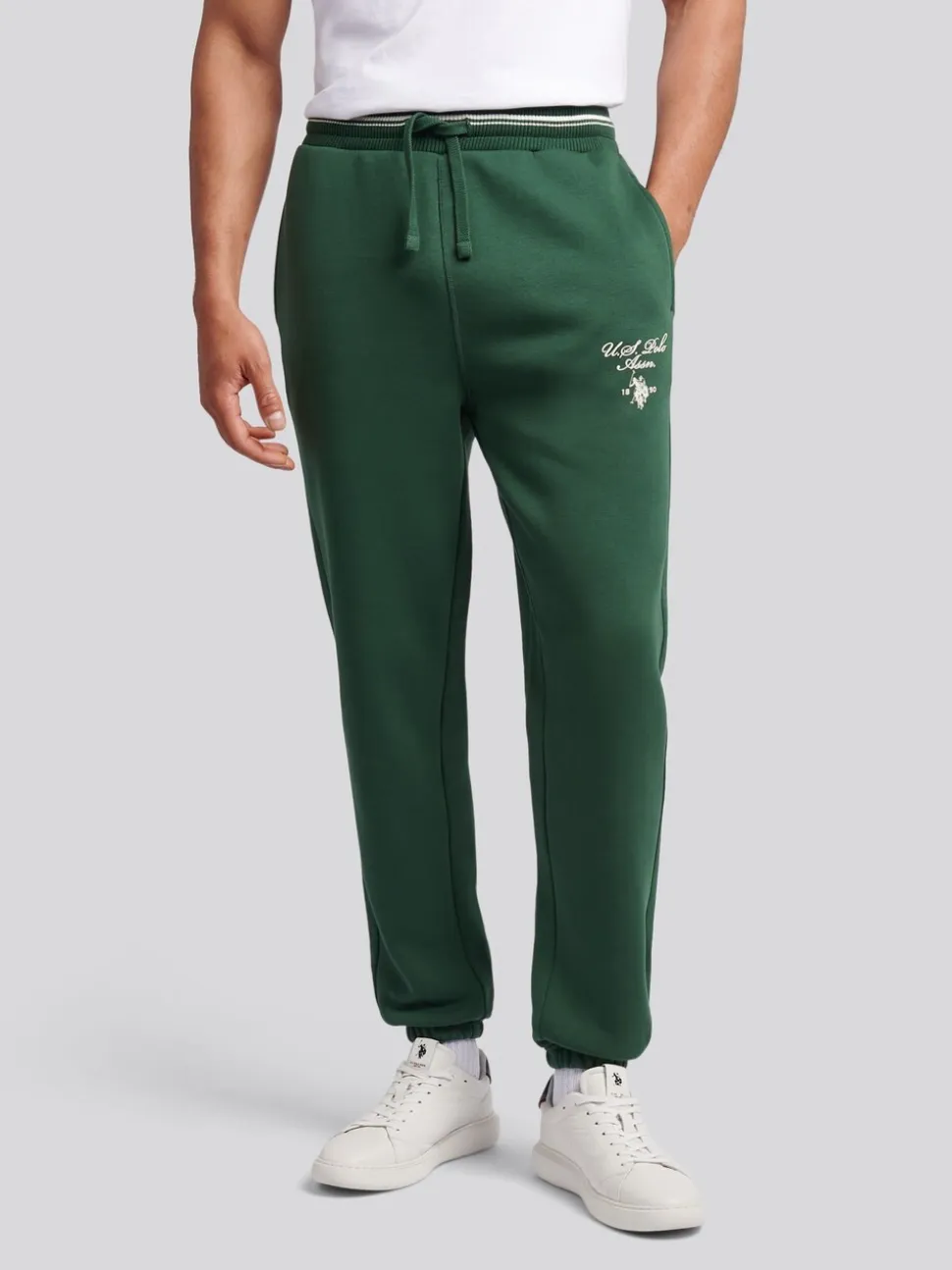 U.S. Polo Assn. Green Mens Tipped Sweat Joggers