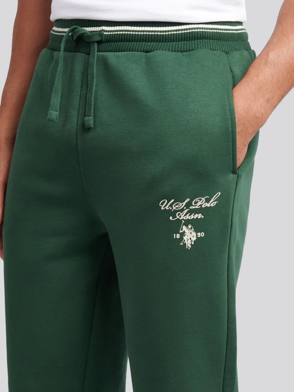 U.S. Polo Assn. Green Mens Tipped Sweat Joggers