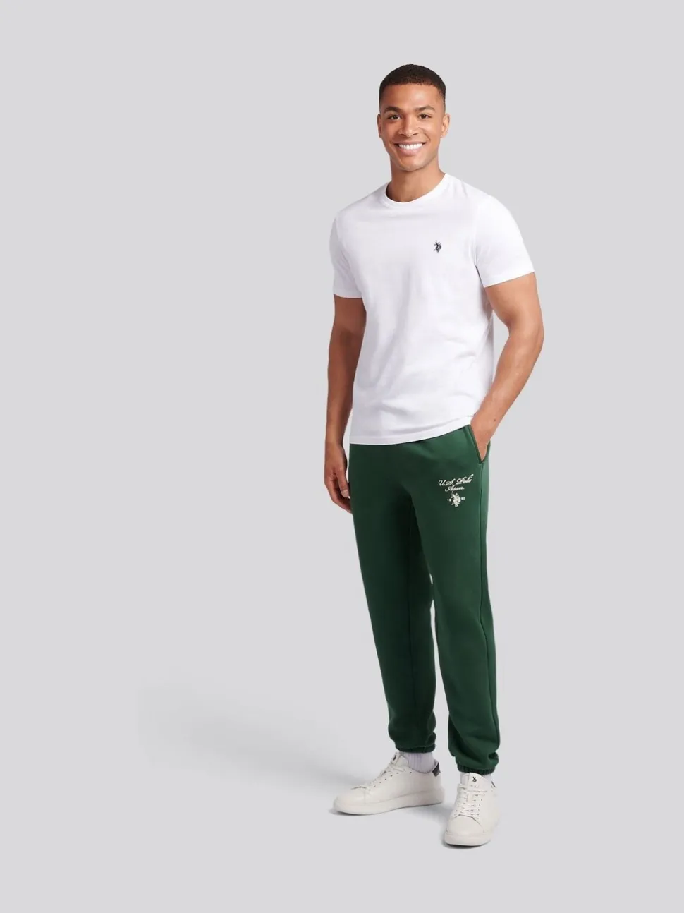 U.S. Polo Assn. Green Mens Tipped Sweat Joggers