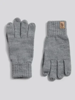 U.S. Polo Assn Grey Classic Knit Gloves