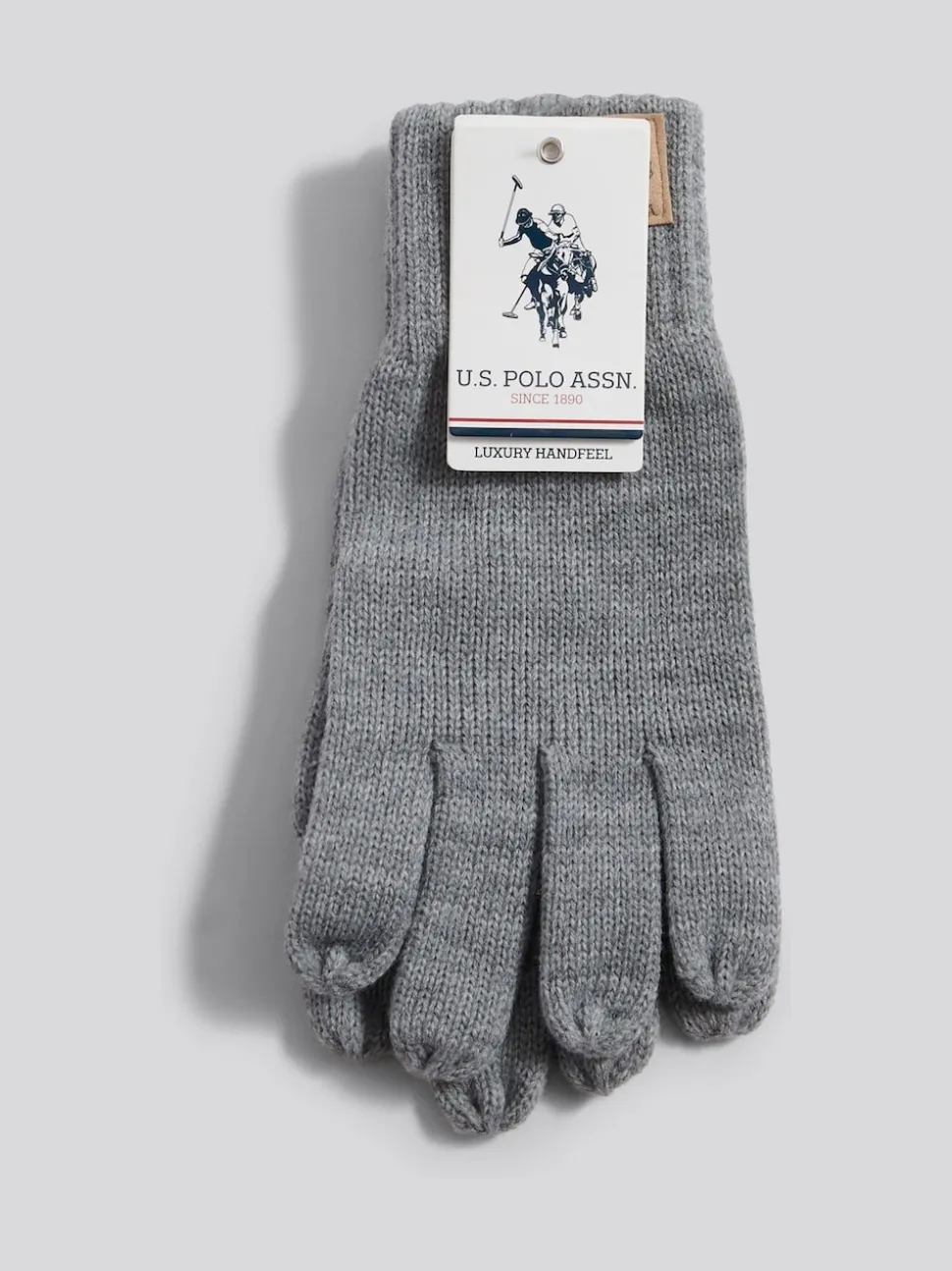 U.S. Polo Assn Grey Classic Knit Gloves