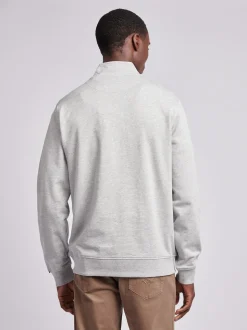 U.S. Polo Assn. Grey Mens Classic Fit Quarter Zip Sweatshirt