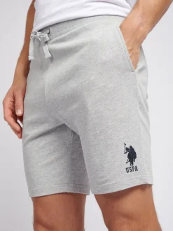 U.S. Polo Assn. Grey Mens Classic Fit 100% Cotton Player 3 Sweat Shorts