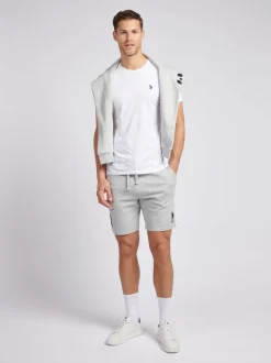 U.S. Polo Assn. Grey Mens Classic Fit 100% Cotton Player 3 Sweat Shorts