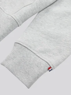 U.S. Polo Assn. Grey Mens Double Horsemen Loopback Zip Hoodie