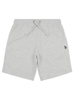 U.S. Polo Assn Grey Mens Double Horsemen Sweat 100% Cotton Shorts