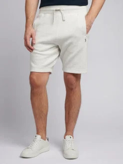 U.S. Polo Assn. Grey Mens Double Horsemen Herringbone Sweat Shorts