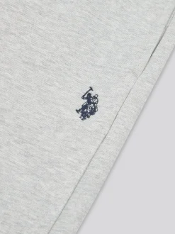 U.S. Polo Assn. Grey Mens Double Horsemen Loopback Joggers