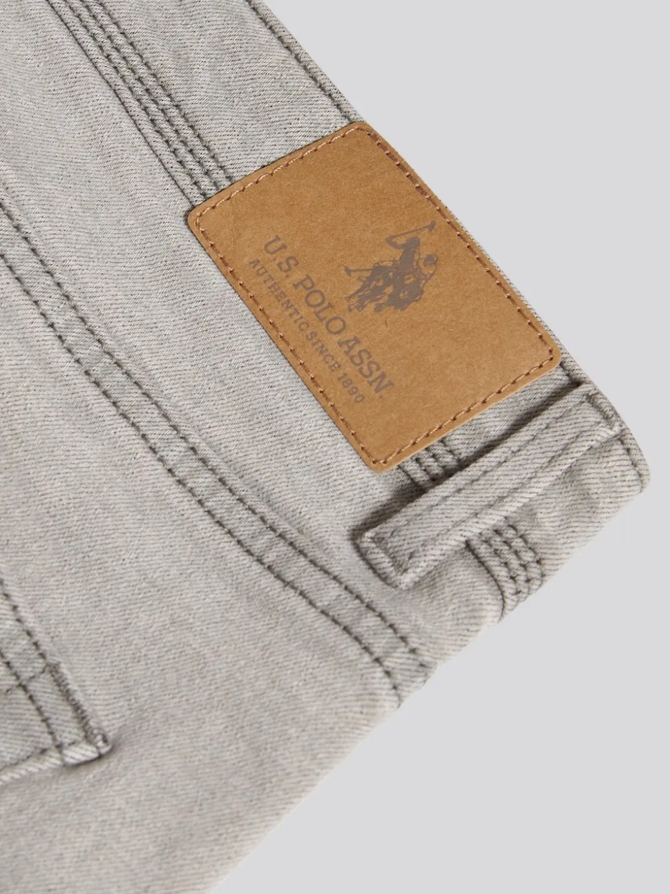 U.S. Polo Assn. Grey Straight Fit Jeans