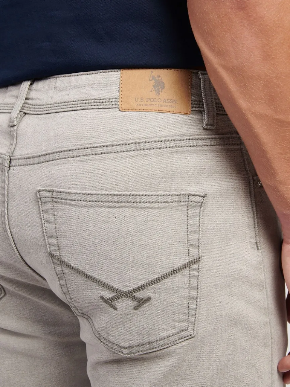 U.S. Polo Assn. Grey Straight Fit Jeans