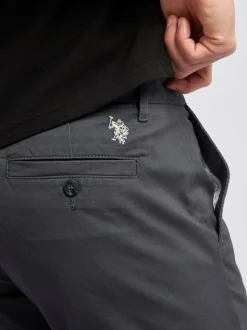 U.S. Polo Assn. Light Grey Mens Classic Chinos Trousers