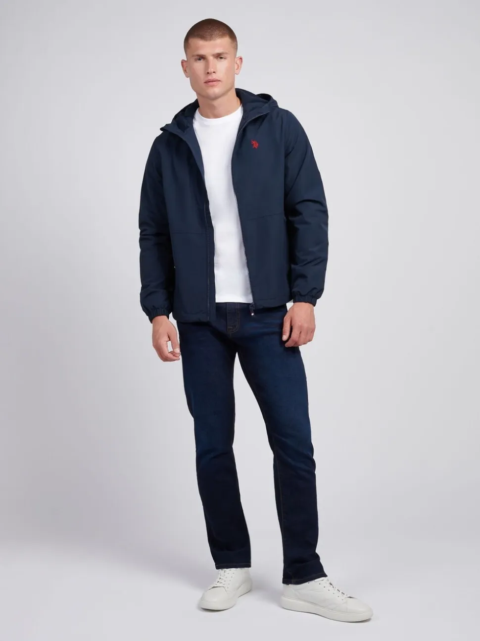 U.S. Polo Assn. Mens Fleece Lined Windbreaker