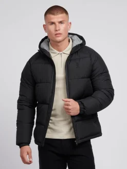 U.S. Polo Assn. Mens Ripstop Hooded Puffer Jacket