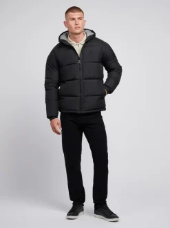 U.S. Polo Assn. Mens Ripstop Hooded Puffer Jacket