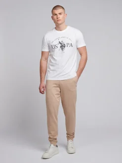 U.S. Polo Assn. Natural Mens Double Horsemen Loopback Joggers