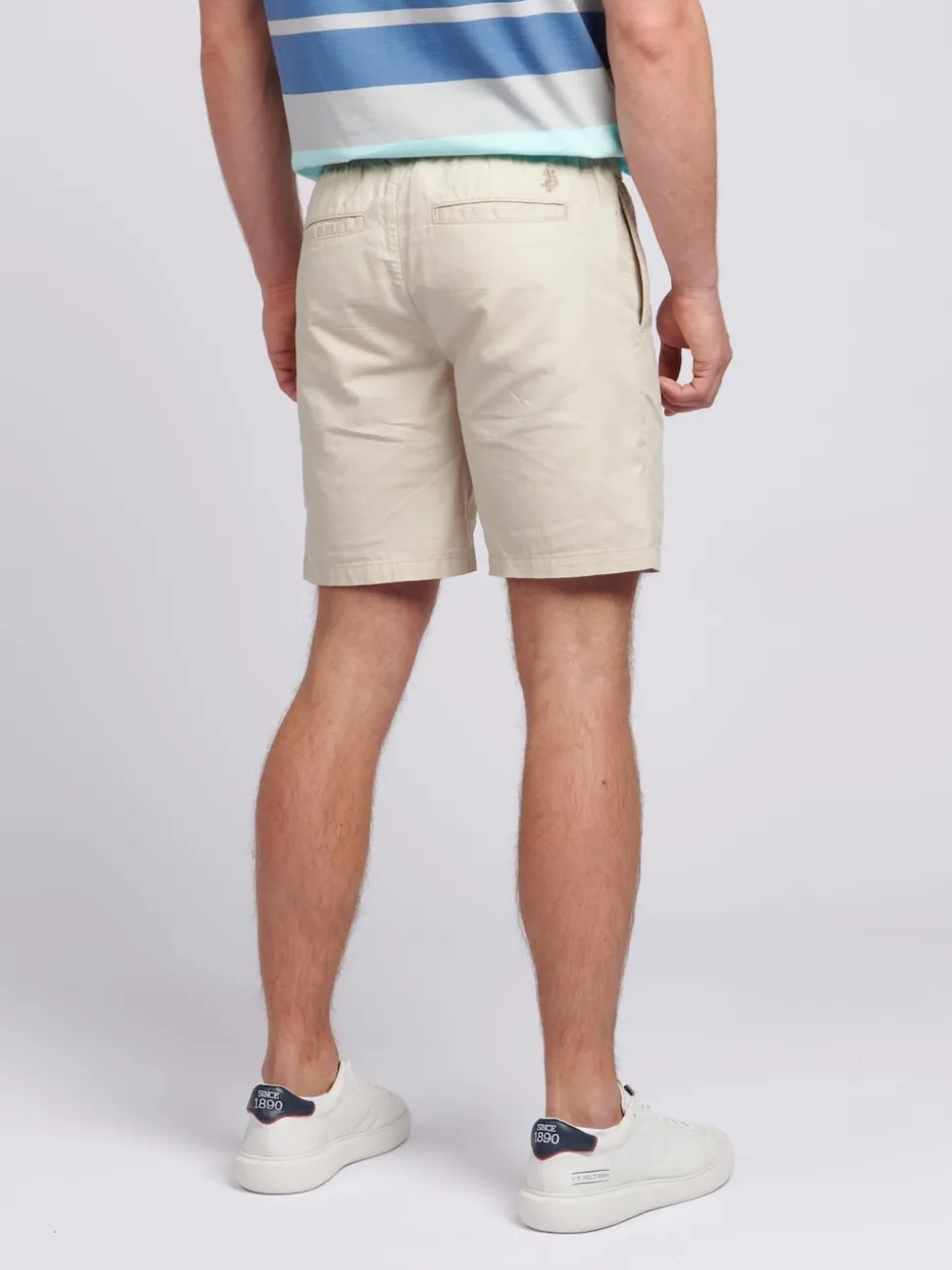 U.S. Polo Assn. Natural Mens Linen Blend Deck Shorts