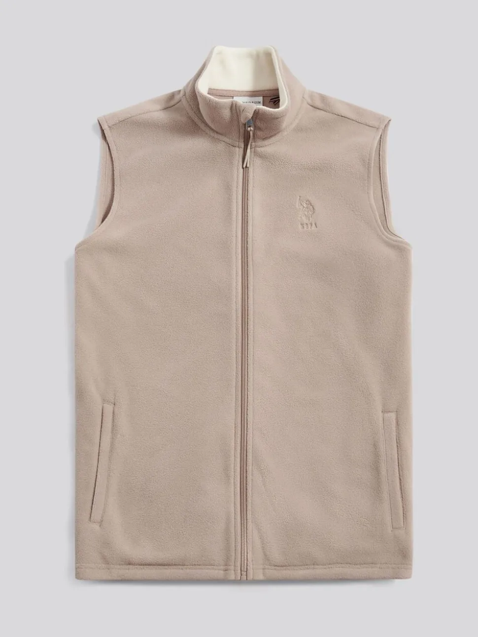 U.S. Polo Assn Natural Micro Fleece Gilet