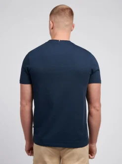U.S. Polo Assn. Navy Blue Mens Regular Fit Double Horsemen 100% Cotton T-Shirt