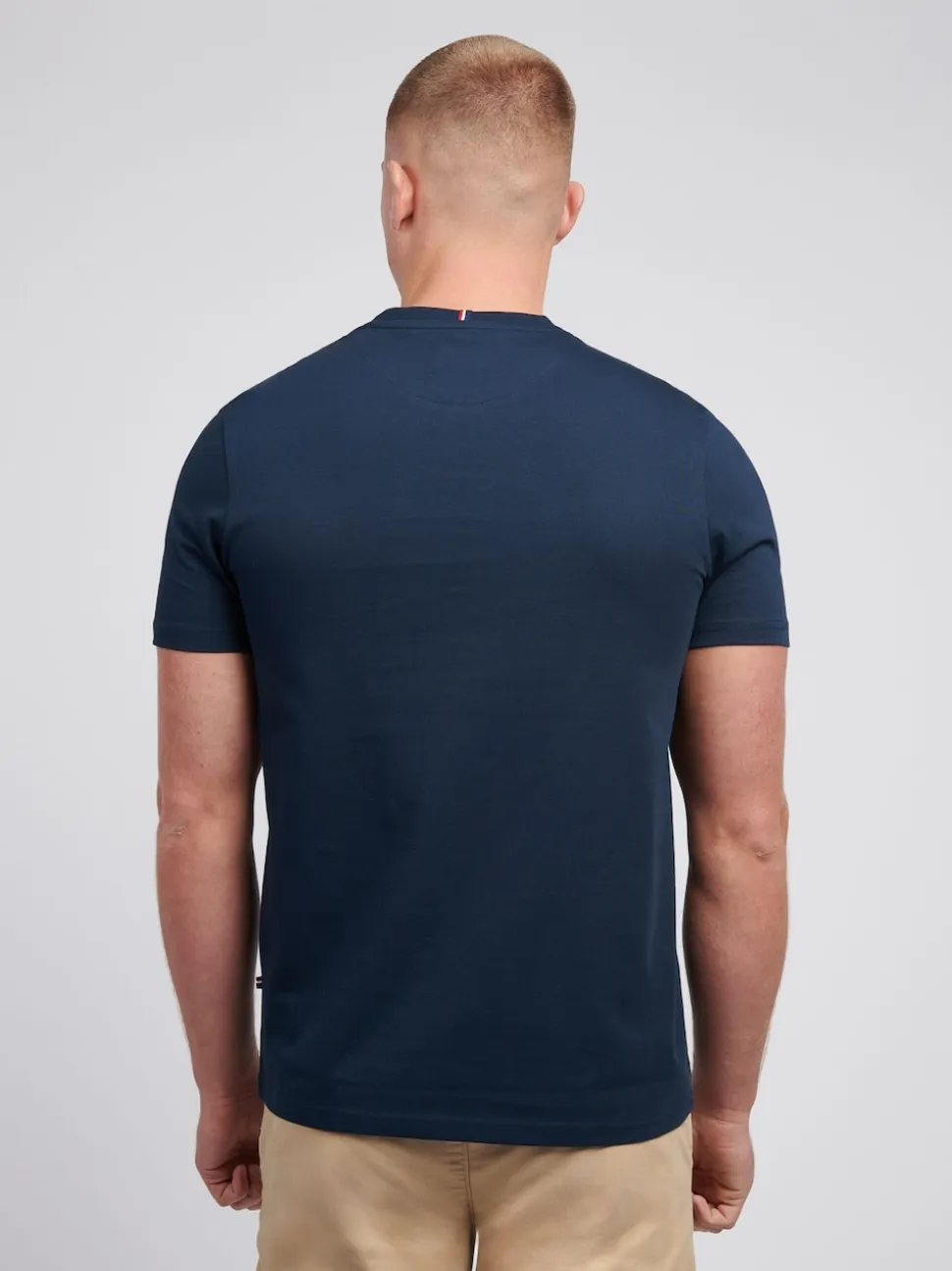 U.S. Polo Assn. Navy Blue Mens Regular Fit Double Horsemen 100% Cotton T-Shirt