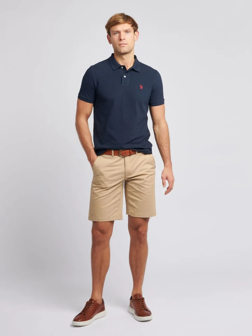 U.S. Polo Assn. Navy Blue Regular Fit Pique 100% Cotton Polo Shirt