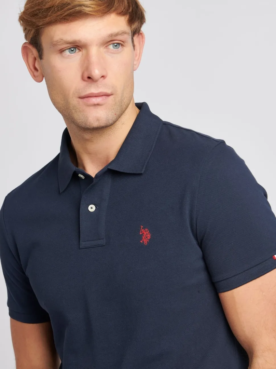U.S. Polo Assn. Navy Blue Regular Fit Pique 100% Cotton Polo Shirt