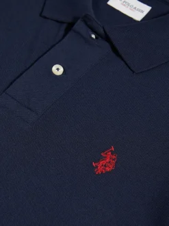 U.S. Polo Assn. Navy Blue Regular Fit Pique 100% Cotton Polo Shirt