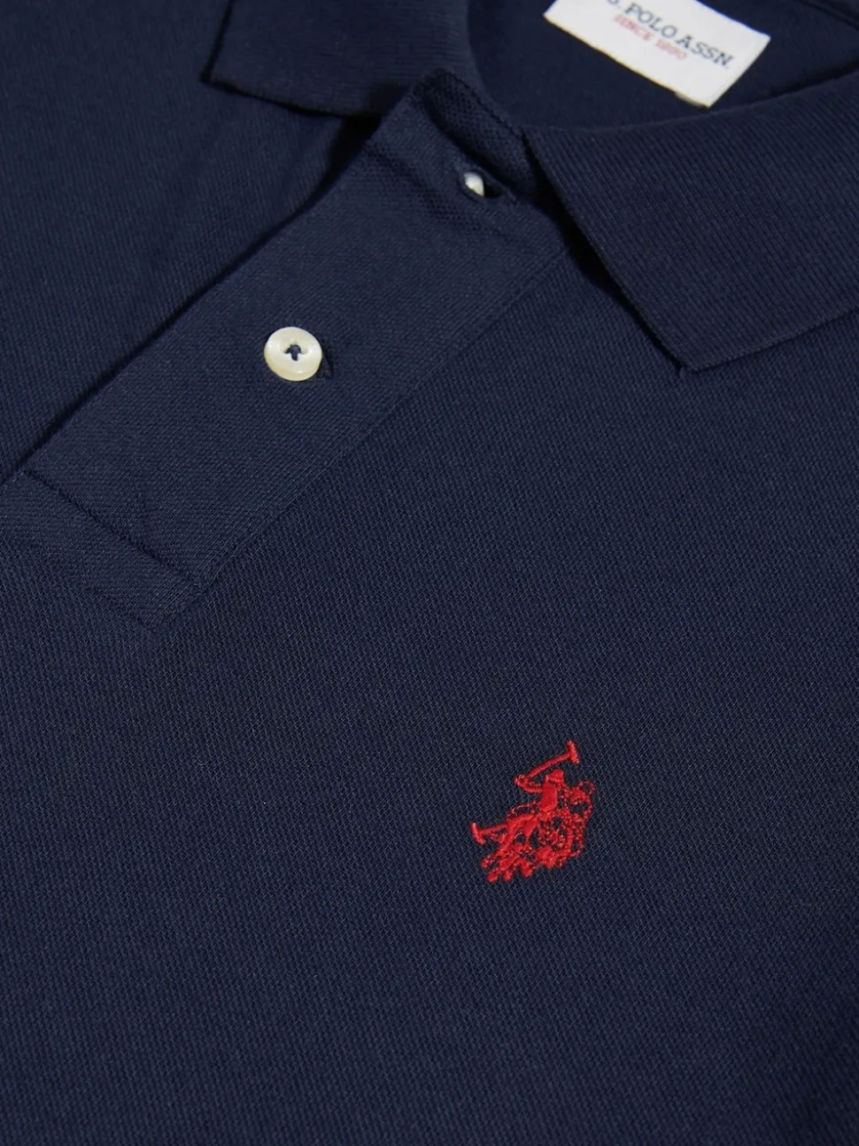 U.S. Polo Assn. Navy Blue Regular Fit Pique 100% Cotton Polo Shirt