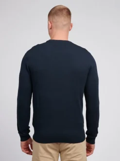 U.S. Polo Assn. Navy Mens Cotton Crew Neck Jumper