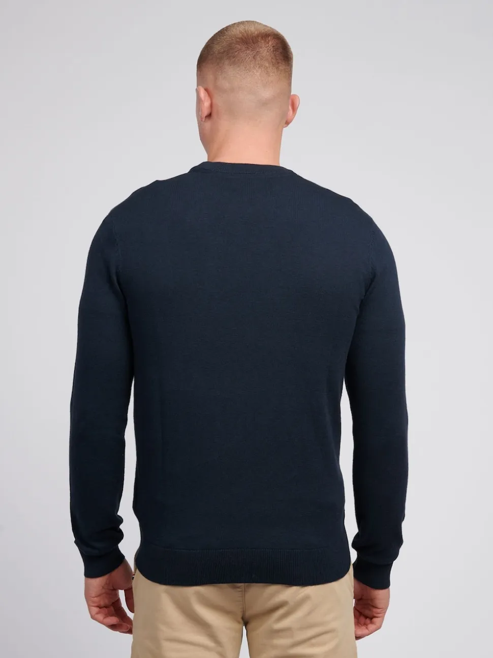 U.S. Polo Assn. Navy Mens Cotton Crew Neck Jumper
