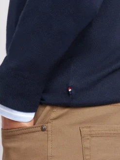 U.S. Polo Assn. Navy Mens Cotton Crew Neck Jumper