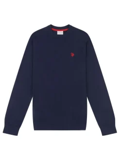 U.S. Polo Assn. Navy Mens Cotton Crew Neck Jumper