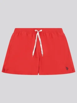 U.S. Polo Assn. Red Mens Core Swim Shorts