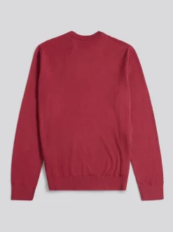 U.S. Polo Assn. Red Mens Cotton Crew Neck Jumper
