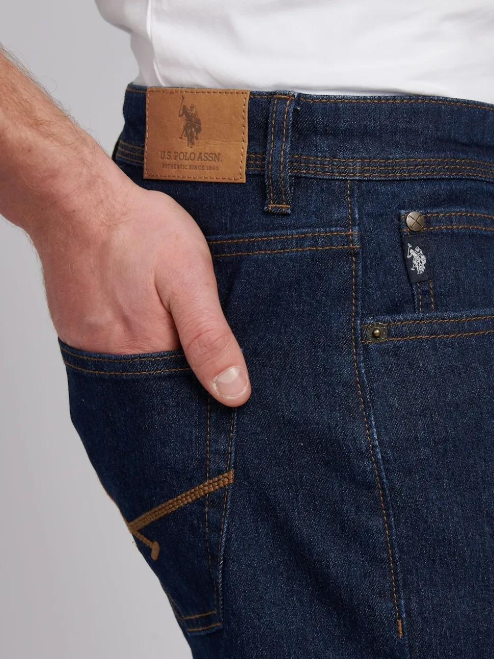 U.S. Polo Assn. Sky Blue Mens Classic Fit Jeans