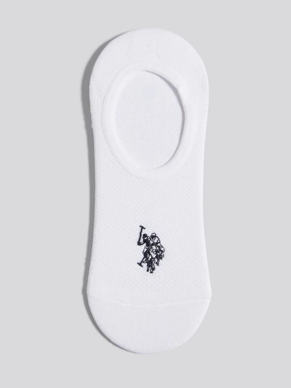 U.S. Polo Assn White Mens Invisible Trainer Socks 3 Pack