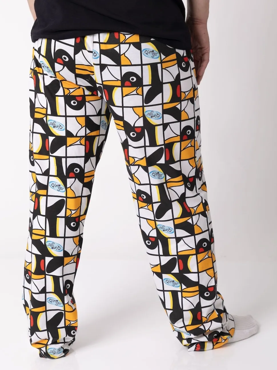 Vanilla Underground Black Pingu Comic Strip Lounge Joggers