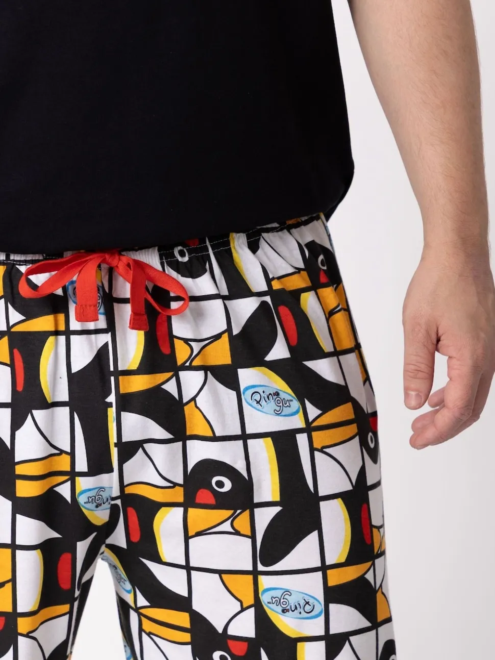 Vanilla Underground Black Pingu Comic Strip Lounge Joggers