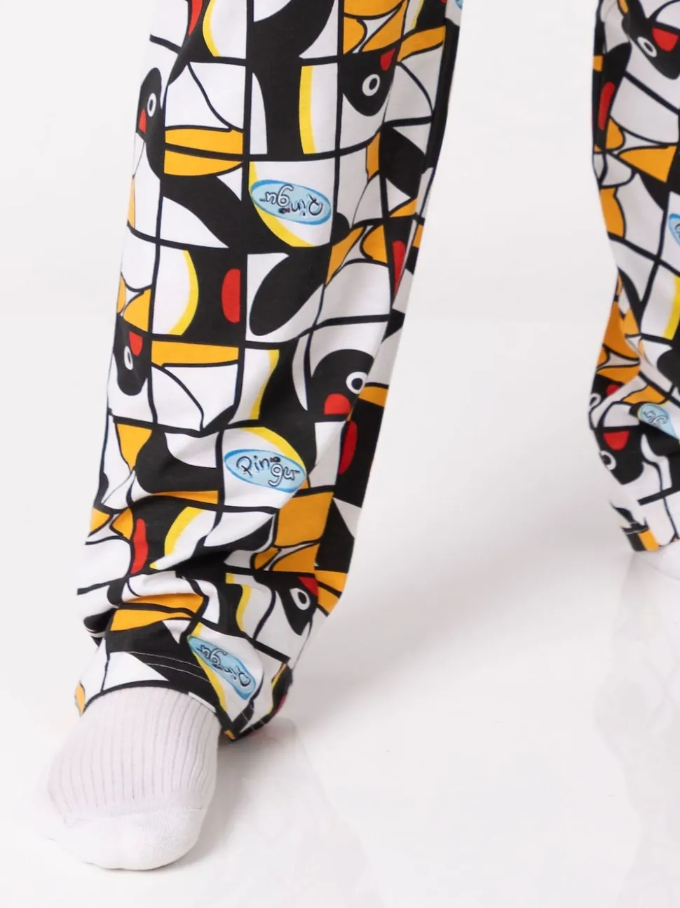 Vanilla Underground Black Pingu Comic Strip Lounge Joggers